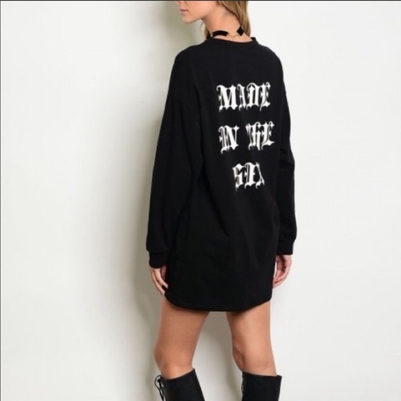 Drake 6 God “Made in the Six” Long-Sleeve T-Shirt/Dress - Picture 3 of 5